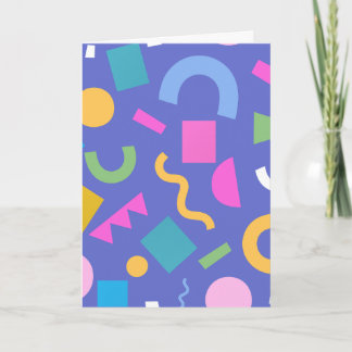 Pastel Abstract Shapes Pattern Design Kaart