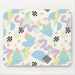 Pastel Abstract Shapes Pattern Design Muismat