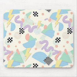 Pastel Abstract Shapes Pattern Design Muismat