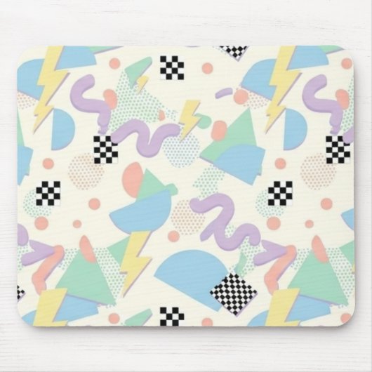 Pastel Abstract Shapes Pattern Design Muismat (Voorkant)