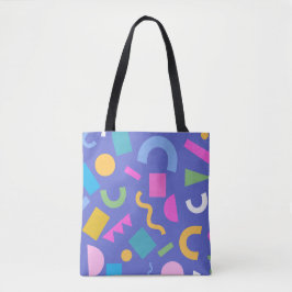 Pastel Abstract Shapes Pattern Design Tote Bag