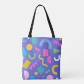 Pastel Abstract Shapes Pattern Design Tote Bag (Achterkant)