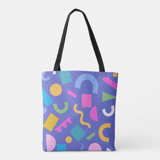 Pastel Abstract Shapes Pattern Design Tote Bag (Achterkant)