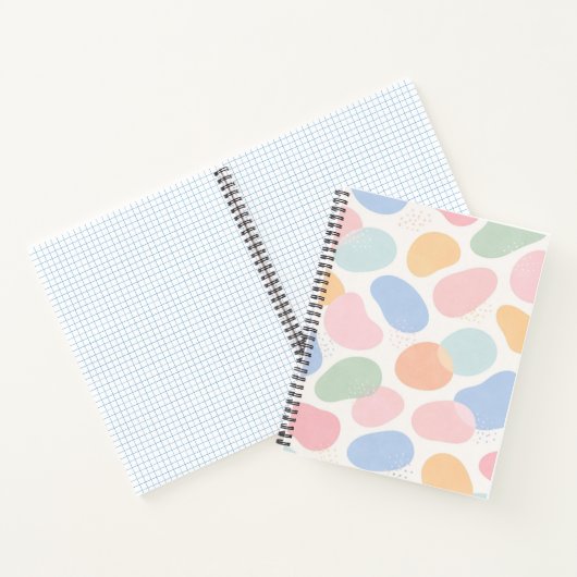 Pastel Abstract Shapes Spiral Notebook Notitieboek (Binnen)