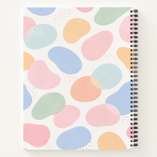 Pastel Abstract Shapes Spiral Notebook Notitieboek (Achterkant)