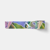 Pastel Abstract Stripes Satijnen Lint (Voorkant)