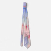 Pastel Abstract Stropdas Zachte kleuren Roze Blauw (Achterkant)