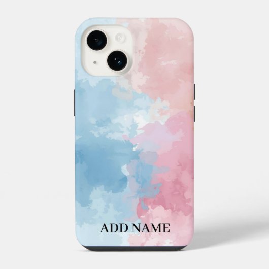 Pastel Abstract telefoonhoesje – gepersonaliseerde iPhone Hoesje (Achterkant)