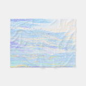 *~* Pastel Abstract Turquoise Baby Blue White Fleece Deken (Voorkant (Horizontaal))