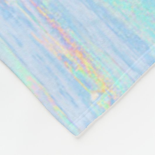 *~* Pastel Abstract Turquoise Baby Blue White Fleece Deken (Hoek)