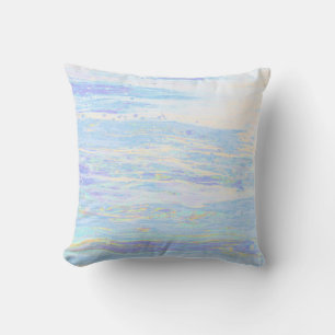 *~* Pastel Abstract Turquoise Baby Blue White Kussen