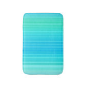 Pastel Abstract Turquoise Blue Green Stripes Badmat (Voorkant Verticaal)