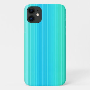 Pastel Abstract Turquoise Blue Green Stripes Case-Mate iPhone Case
