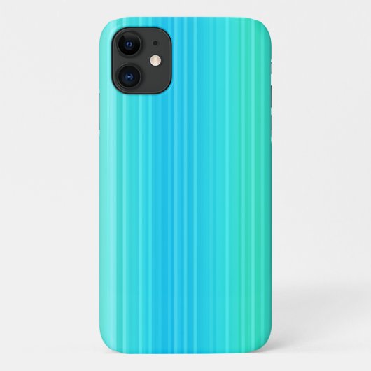 Pastel Abstract Turquoise Blue Green Stripes Case-Mate iPhone Case (Achterkant)