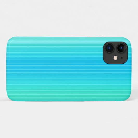 Pastel Abstract Turquoise Blue Green Stripes Case-Mate iPhone Case (Achterkant (horizontaal))