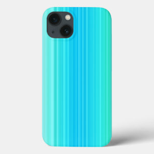 Pastel Abstract Turquoise Blue Green Stripes Case-Mate iPhone Case