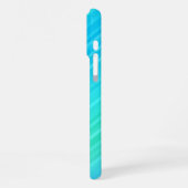 Pastel Abstract Turquoise Blue Green Stripes iPhone Hoesje (Linkerkant)