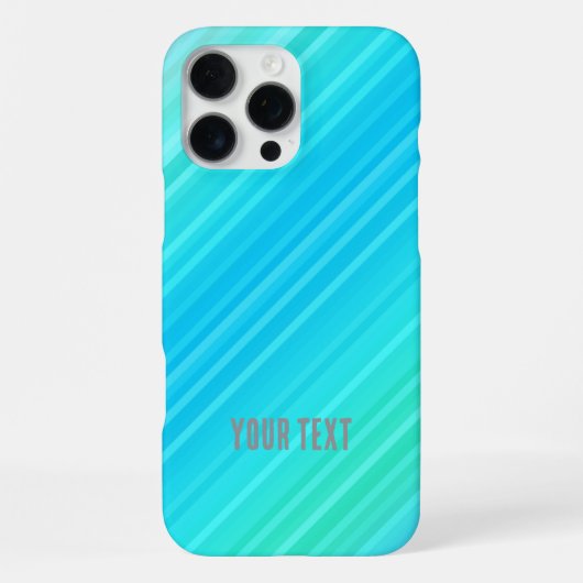 Pastel Abstract Turquoise Blue Green Stripes iPhone Hoesje (Achterkant)