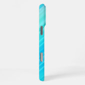 Pastel Abstract Turquoise Blue Green Stripes iPhone Hoesje (Rechterkant)