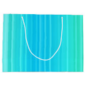 Pastel Abstract Turquoise Blue Green Stripes Large Cadeautasje (Achterkant)