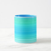 Pastel Abstract Turquoise Blue Green Stripes Mok (Midden)