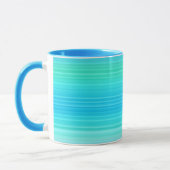 Pastel Abstract Turquoise Blue Green Stripes Mok (Links)