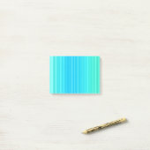 Pastel Abstract Turquoise Blue Green Stripes Post-it® Notes (Op bureau)