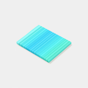 Pastel Abstract Turquoise Blue Green Stripes Post-it® Notes