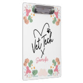 Pastel abstract vormpatroon Vet Tech Heart Klembord (Rechts)