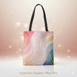 Pastel Abstract Vrouwelijke Tote Bag met Volledige