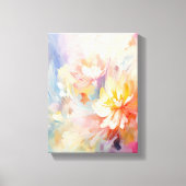 Pastel Abstract Watercolor Floral Canvas Afdruk (Voorkant)
