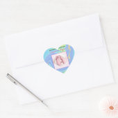 Pastel Abstract Welkomstnieuw geboren met aangepas Hart Sticker (Envelop)