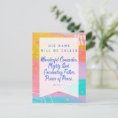 Pastel Abstract Wonderful Counselor Christmas Card Briefkaart (Staand voorkant)