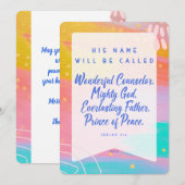 Pastel Abstract Wonderful Counselor Christmas Card Feestdagenkaart (Voorkant / Achterkant)