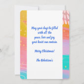 Pastel Abstract Wonderful Counselor Christmas Card Feestdagenkaart (Achterkant)