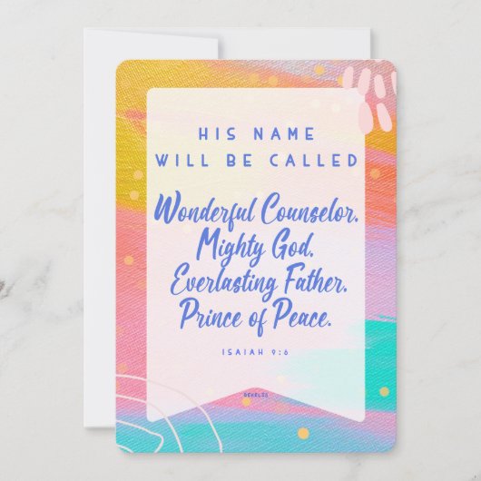 Pastel Abstract Wonderful Counselor Christmas Card Feestdagenkaart (Voorkant)