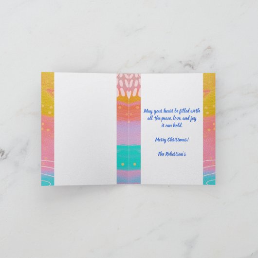 Pastel Abstract Wonderful Counselor Christmas Card Kaart (Binnen)