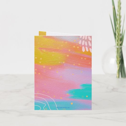 Pastel Abstract Wonderful Counselor Christmas Card Kaart (Achterkant)