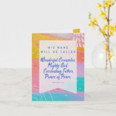 Pastel Abstract Wonderful Counselor Christmas Card Kaart (Gele Bloem)