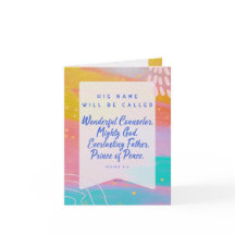 Pastel Abstract Wonderful Counselor Kerstkaart