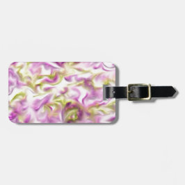 Pastel Abstract Zwril Patroon Roze Paars Feminine Bagagelabel