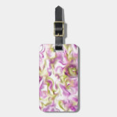 Pastel Abstract Zwril Patroon Roze Paars Feminine Bagagelabel (Voorkant verticaal)