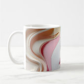 Pastel Abstracte 3D Gezichts Kunst Koffiemok (Links)