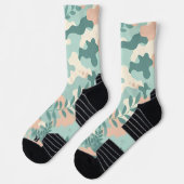 Pastel Abstracte camouflage Sokken (Links)