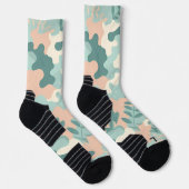 Pastel Abstracte camouflage Sokken (Rechts)