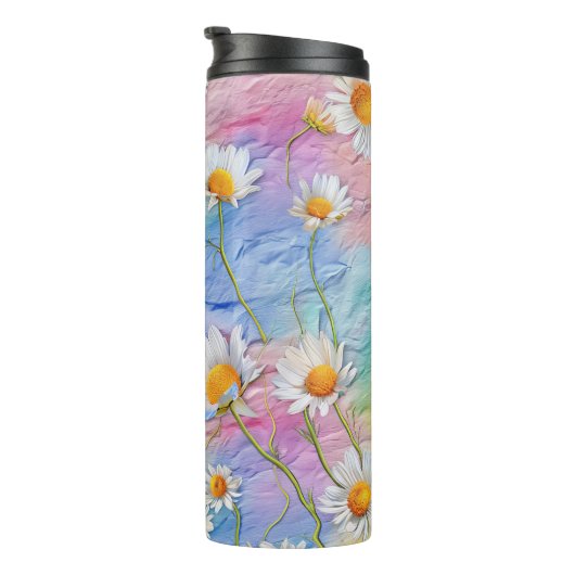 PASTEL ABSTRACTE DAISY FLOWERS THERMOSBEKER (Geroteerd rechts)