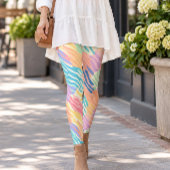 Pastel Abstracte Dierstreep Leggings