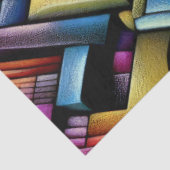 Pastel Abstracte Dimentionale Geometrische Tekenin Tissuepapier (Detail)