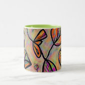 Pastel Abstracte Floral Mok (Center)