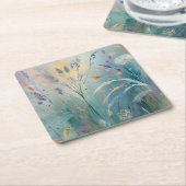 Pastel Abstracte Fluisteringen van de Natuur, Gras Kartonnen Onderzetters (Schuin)